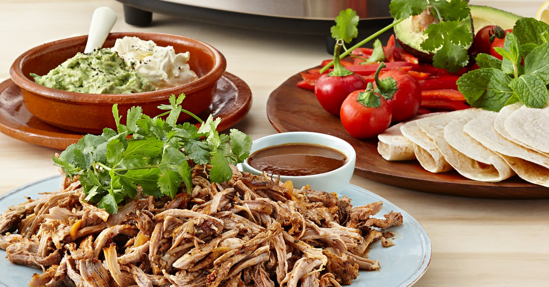 Spanish Style Pulled Pork Recipe | myfoodbook KitchenAid Slow Cooker Recipe